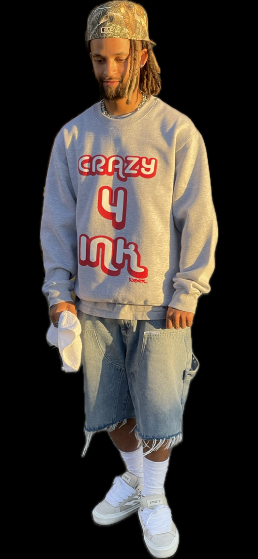 Grey Crewneck Limited Front & Back Print